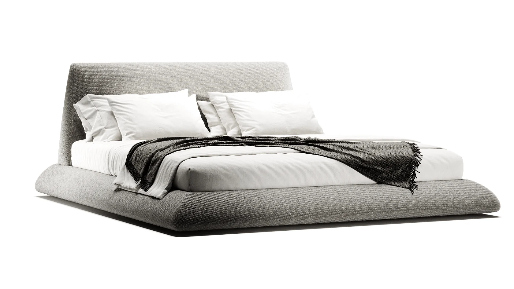 Мягкая кровать Хеда beds.one на белом фоне